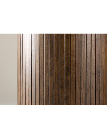 Rundt spisebord 120 træ brun marmor moderne design