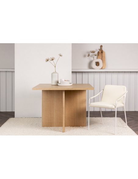firkantet kvadratisk spisebord moderne design træ eg
