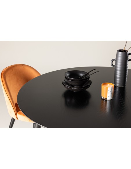 Spisebord 110 115 120 rundt moderne design sort
