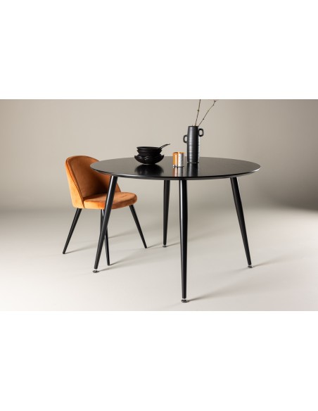 Spisebord 110 115 120 rundt moderne design sort