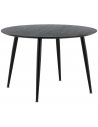 DIP Rundt spisebord i stål og mdf Ø115 cm - Sort