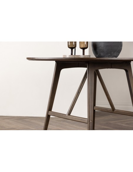 Spisebord 110 115 120 rundt moderne design brun