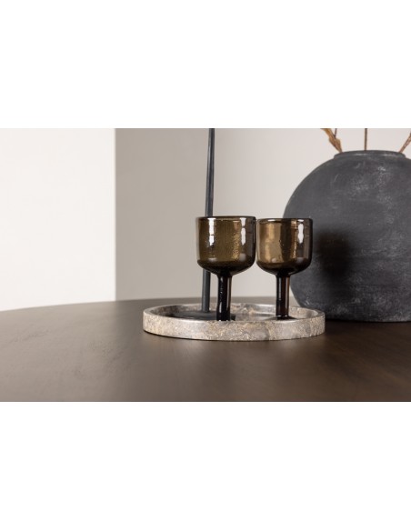 Spisebord 110 115 120 rundt moderne design brun