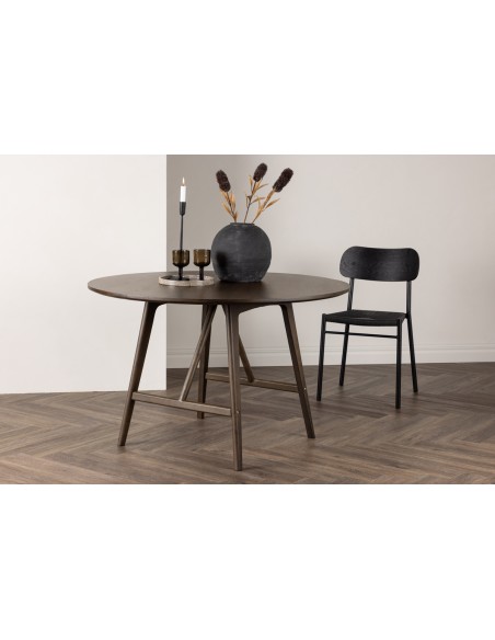Spisebord 110 115 120 rundt moderne design brun