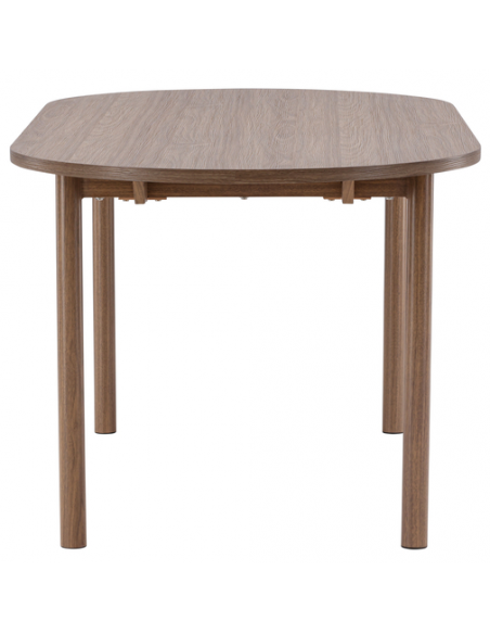 Ovalt spisebord brun