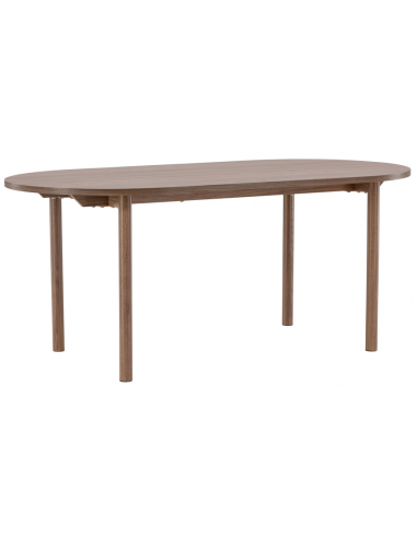 Ovalt spisebord brun