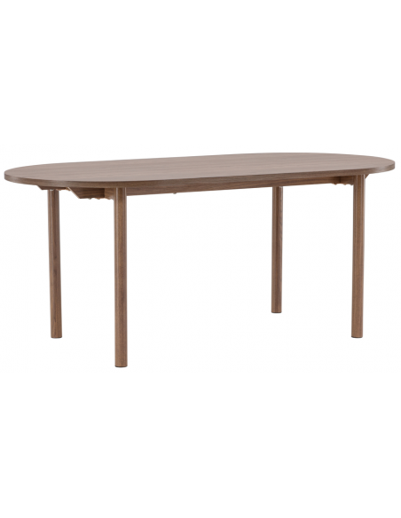 Ovalt spisebord brun