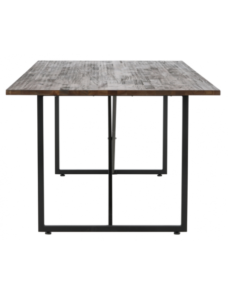 Spisebord stort moderne design teak træ sort 10 personer 8
