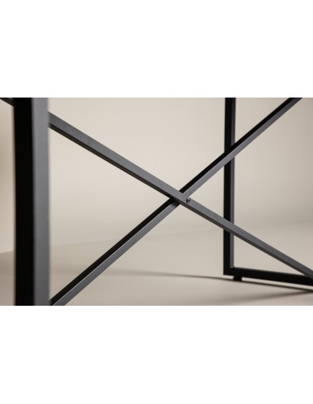 Spisebord stort moderne design teak træ sort 10 personer 8