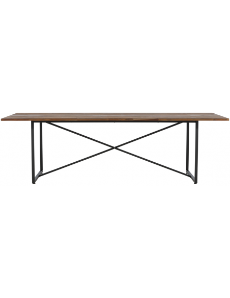 Spisebord stort moderne design teak træ sort 10 personer 8