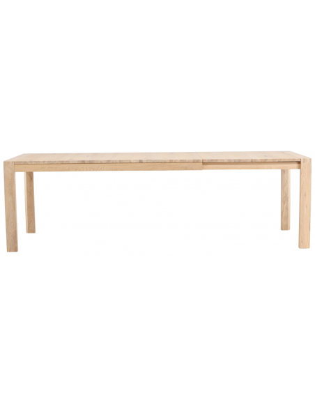 Spisebord med udtræk moderne design træ eg egetræ massivt