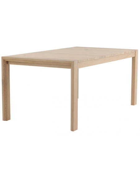 Spisebord med udtræk moderne design træ eg egetræ massivt