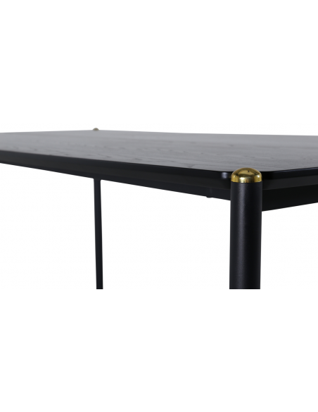 Spisebord 190 moderne design træ sort 6 stole personer