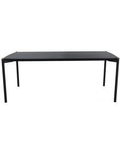 Spisebord 190 moderne design træ sort 6 stole personer 2