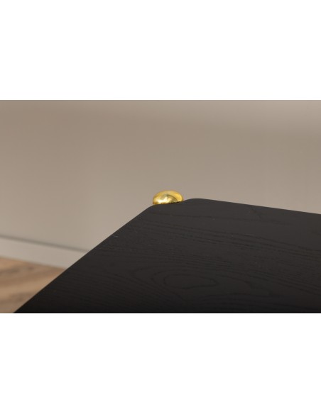 Spisebord 190 moderne design træ sort 6 stole personer