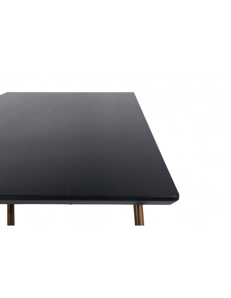 Spisebord 190 moderne design træ sort 6 stole personer