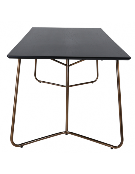Spisebord 190 moderne design træ sort 6 stole personer