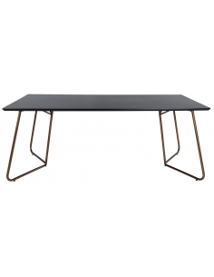 Spisebord 190 moderne design træ sort 6 stole personer 2