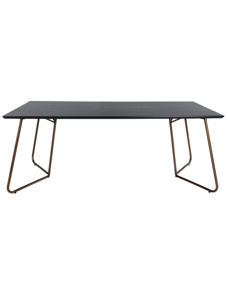 Spisebord 190 moderne design træ sort 6 stole personer