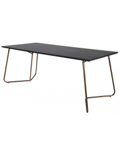 Spisebord 190 moderne design træ sort 6 stole personer