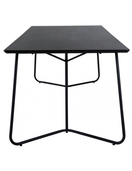 Spisebord 190 moderne design træ sort 6 stole personer