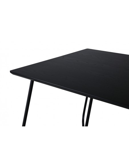 Spisebord 190 moderne design træ sort 6 stole personer