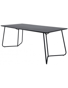 Spisebord 190 moderne design træ sort 6 stole personer