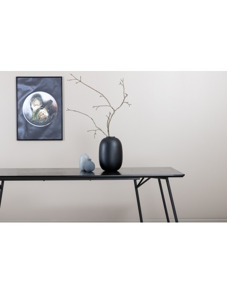 Spisebord 190 moderne design træ sort 6 stole personer