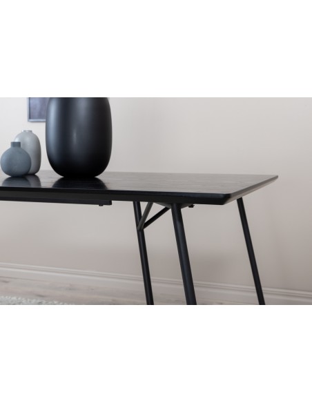 Spisebord 190 moderne design træ sort 6 stole personer