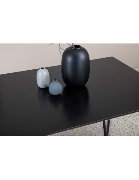 Spisebord 190 moderne design træ sort 6 stole personer