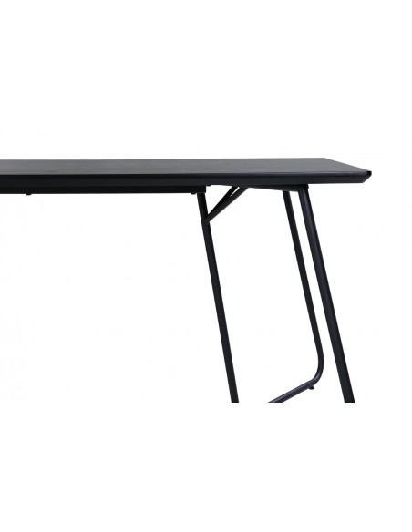 Spisebord 190 moderne design træ sort 6 stole personer