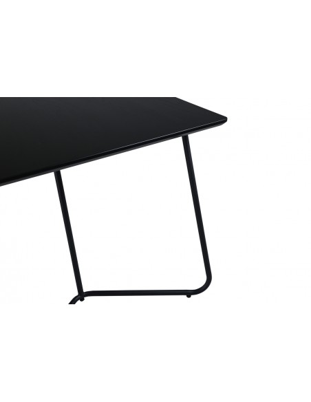 Spisebord 190 moderne design træ sort 6 stole personer