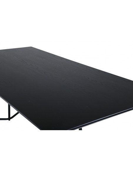 Spisebord 190 moderne design træ sort 6 stole personer