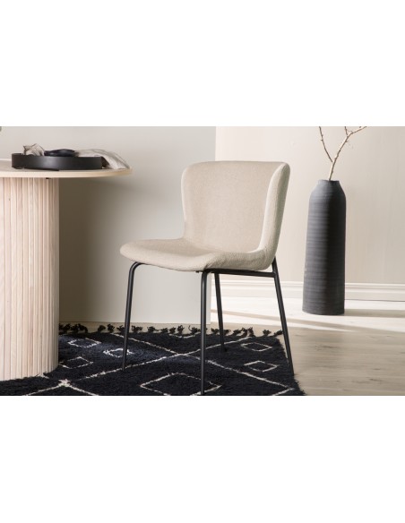 spisebordsstole beige polyester boucle moderne design billige