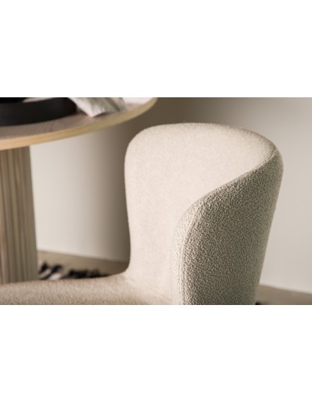 spisebordsstole beige polyester boucle moderne design billige
