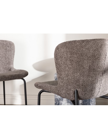 spisebordsstole grå polyester boucle moderne design billige