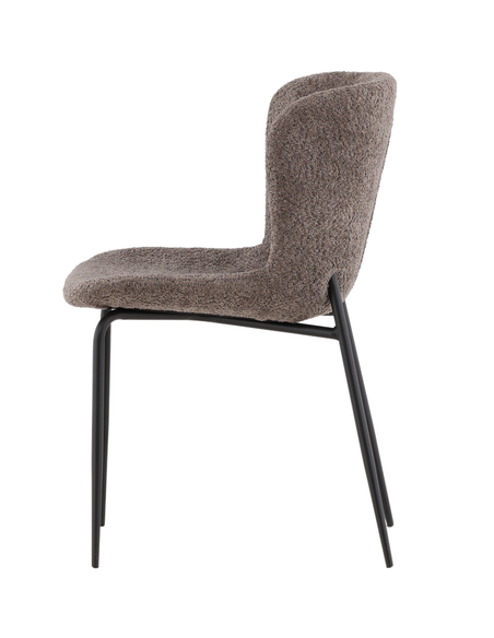 spisebordsstole grå polyester boucle moderne design billige