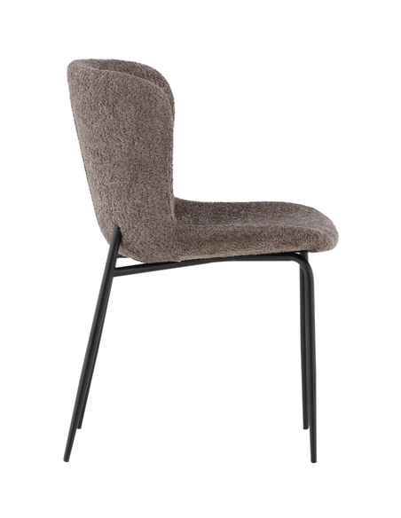 spisebordsstole grå polyester boucle moderne design billige