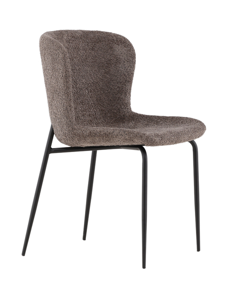 spisebordsstole grå polyester boucle moderne design billige