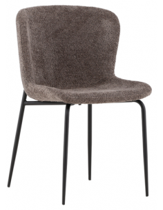 spisebordsstole grå polyester boucle moderne design billige