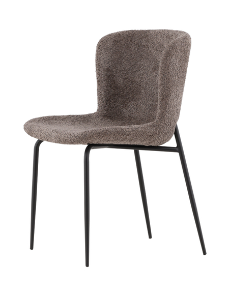 spisebordsstole grå polyester boucle moderne design billige