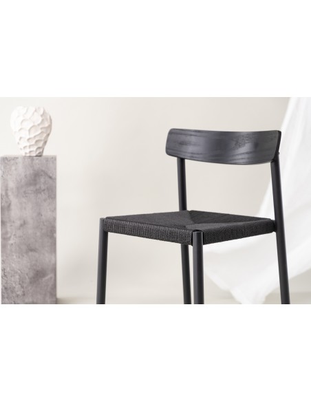 spisebordsstol sort træ moderne nordisk skandinavisk dansk design billige