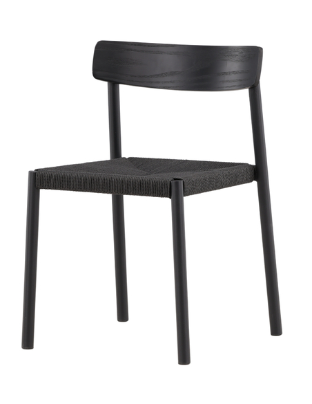 spisebordsstol sort træ moderne nordisk skandinavisk dansk design billige