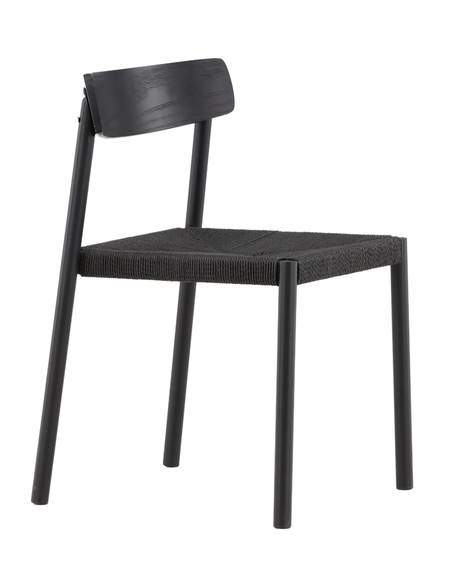 spisebordsstol sort træ moderne nordisk skandinavisk dansk design billige