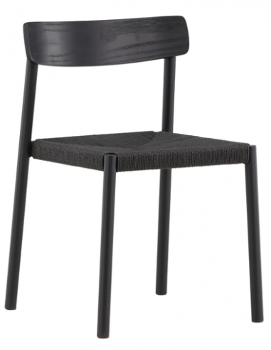 spisebordsstol sort træ moderne nordisk skandinavisk dansk design billige