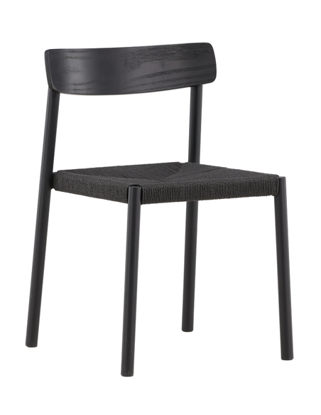 spisebordsstol sort træ moderne nordisk skandinavisk dansk design billige