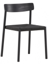 MALMØ Spisebordsstol i stål, MDF og rattan H79 cm - Sort