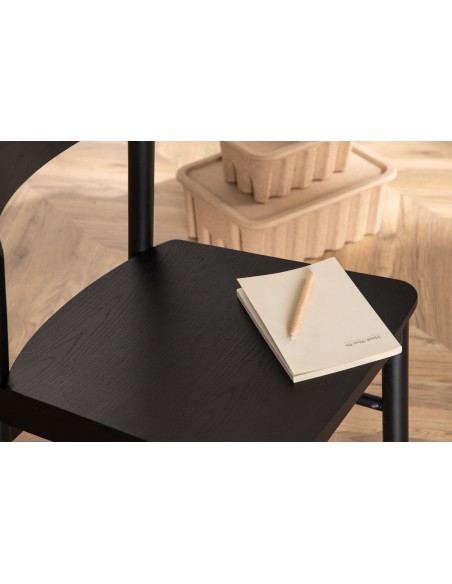 spisebordsstole sort træ moderne skandinavisk design billige