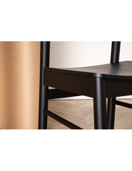 spisebordsstole sort træ moderne skandinavisk design billige