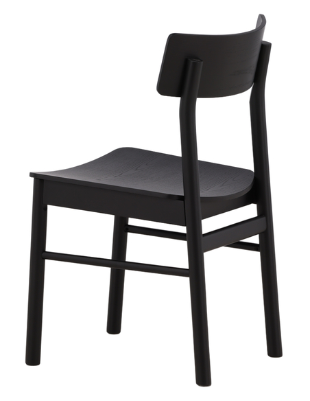 spisebordsstole sort træ moderne skandinavisk design billige
